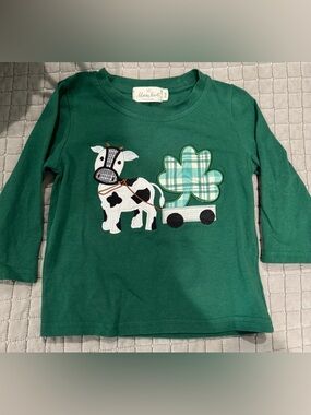 St. Patrick’s Day baby green cow long sleeve